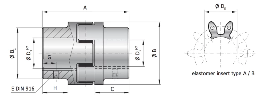 EK1 Heavy Duty drawing